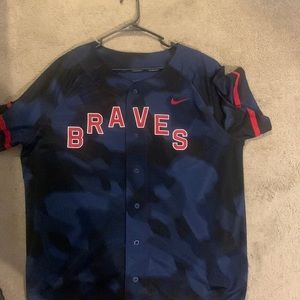 Atlanta Braves nike camo blue jersey